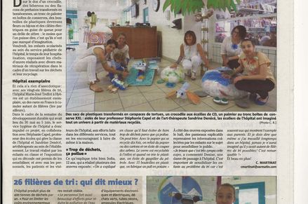 Article Var matin : A l'hôpital, on maîtrise l'art du recyclage