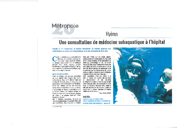 Consultation de médecine subaquatique